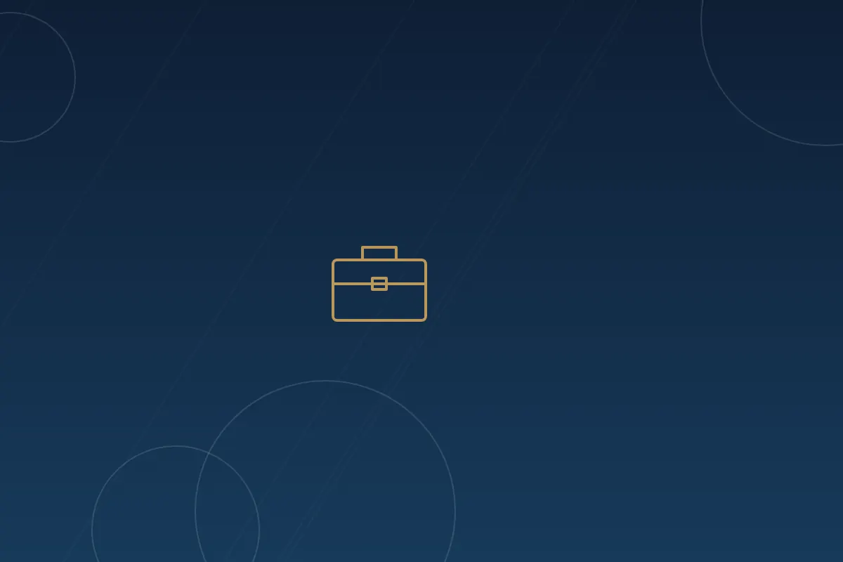 Illustration d'une mallette dorée sur fond bleu marine